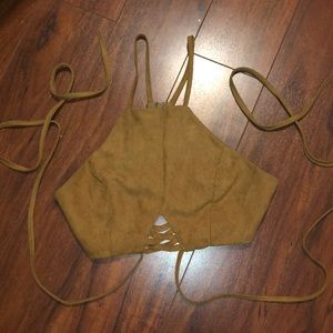 Brown crop top